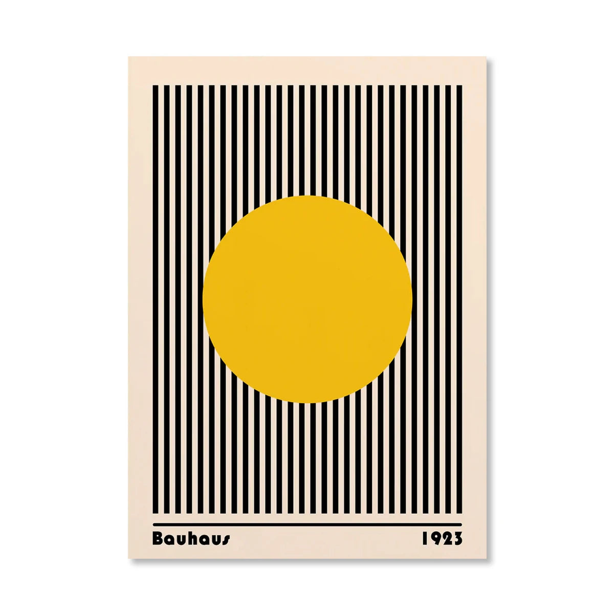 Abstract Orange Bauhaus Geometric Poster Pop Art Sunrise & Bicycle Wall Art Prints for Modern Living Room Dormitory Home Decor