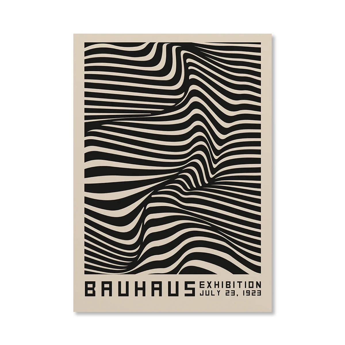 Abstract Orange Bauhaus Geometric Poster Pop Art Sunrise & Bicycle Wall Art Prints for Modern Living Room Dormitory Home Decor
