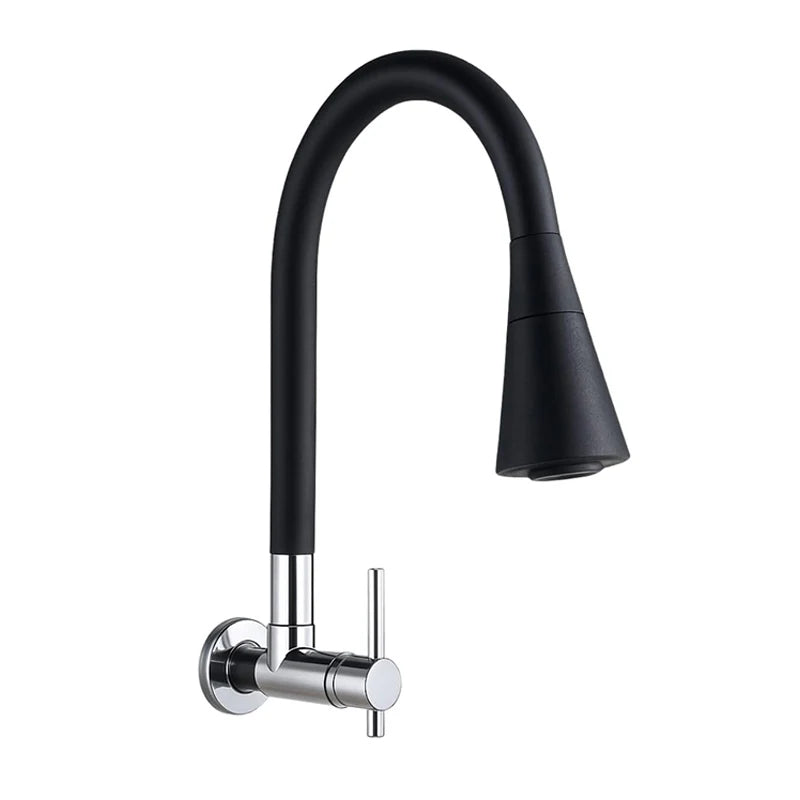 Faucet Flexible Wall Wall Black Gourmet Black-Bright Wall