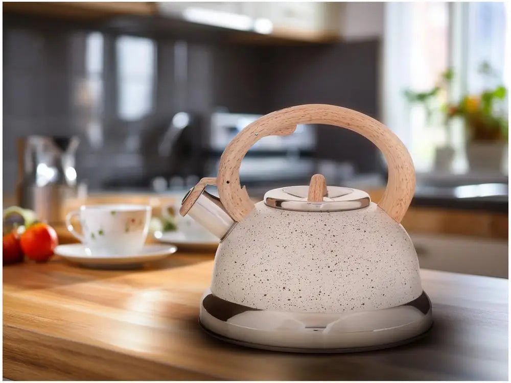 Brinox Stainless Steel Kettle with Whistle, Vanilla 2.7L Roma