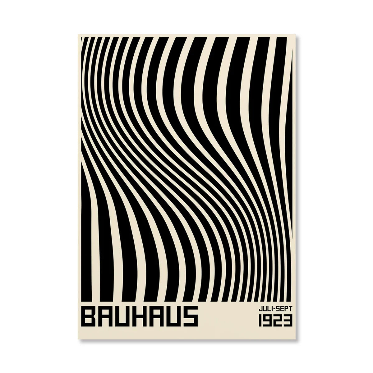 Abstract Orange Bauhaus Geometric Poster Pop Art Sunrise & Bicycle Wall Art Prints for Modern Living Room Dormitory Home Decor