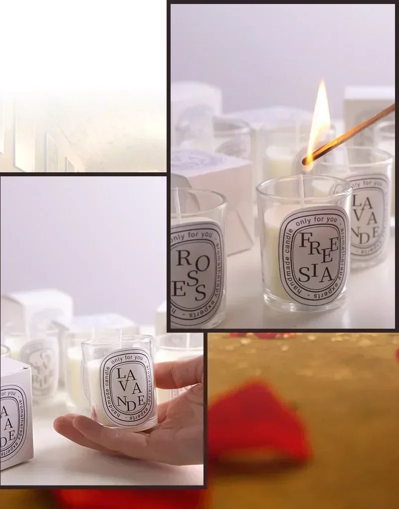 Transparent Romantic Aromatherapy Candle Lamp Gift Aromatherapy Candle Guest Gift Candle Wedding Candle Candle Jar