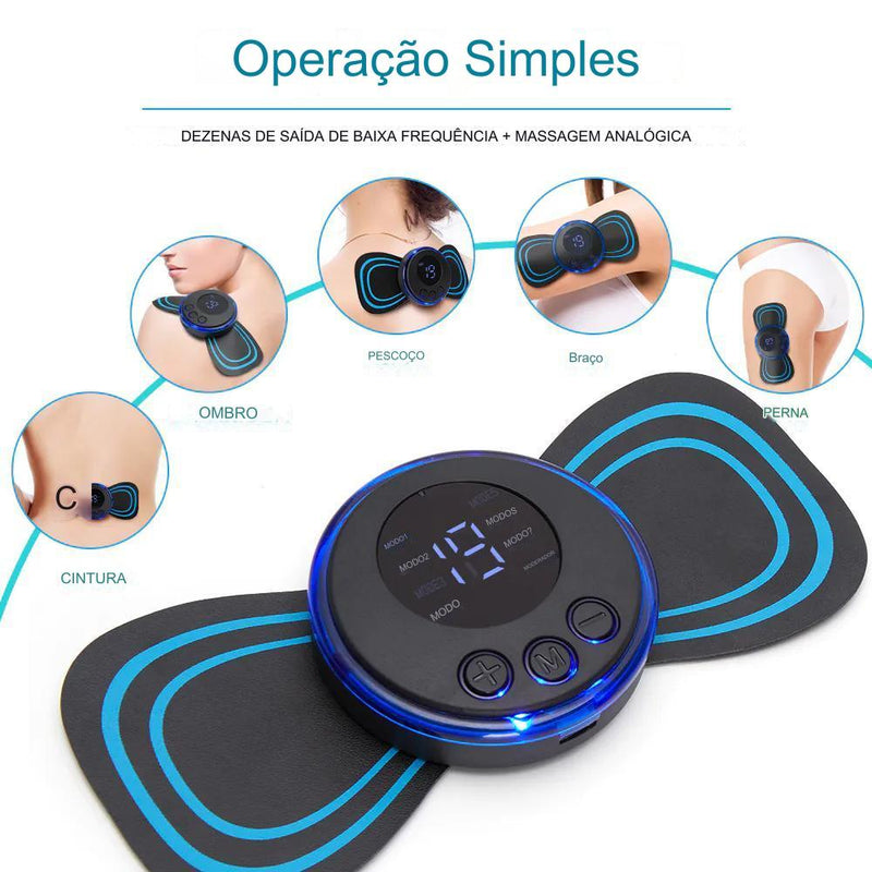 MINI MASSAGEADOR ELÉTRICO PORTÁTIL ALIVIA DORES NO CORPO + FRETE GRÁTIS SÓ HOJE